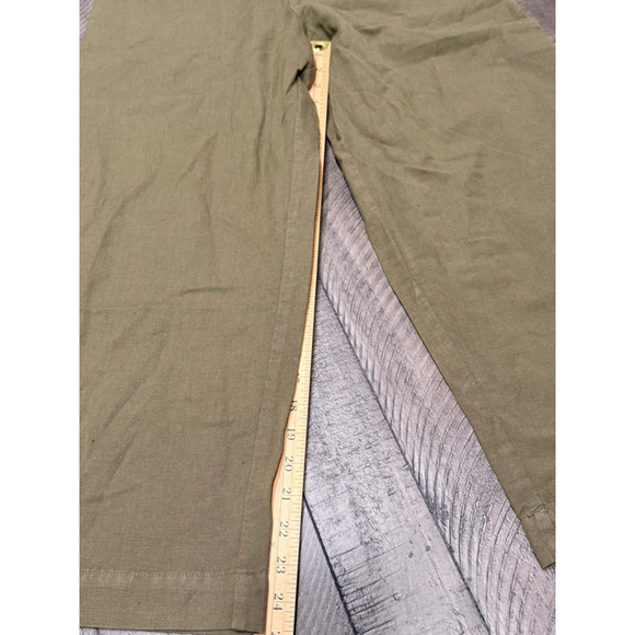 Lucky Brand Linen Blend Belted Jumpsuit Olive Green Women’s Size M NWT $129 - Picture 9 of 9